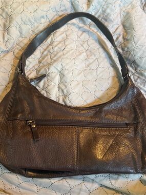 Vintage St. John’s Bay Slouchy Hobo Bag Brown Pebbled Leather Shoulder Purse
